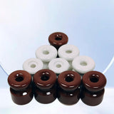 Maxbell Maxbell 10x Porcelain Insulators Electrical Accessories for Wall Wiring Twisted Cord Brown