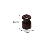 Maxbell Maxbell 10x Porcelain Insulators Electrical Accessories for Wall Wiring Twisted Cord Brown