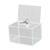 Maxbell Acrylic Donation Box with Lock Suggestion Case for Tabletop Voting Reception Clear
