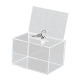 Maxbell Acrylic Donation Box with Lock Suggestion Case for Tabletop Voting Reception Clear