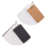 Maxbell Maxbell 4Pcs Index Cards with Ring 400 Sheets Removable Flash Cards with Binder Ring Black Cover