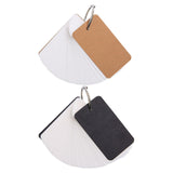 Maxbell Maxbell 4Pcs Index Cards with Ring 400 Sheets Removable Flash Cards with Binder Ring Black Cover