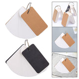 Maxbell Maxbell 4Pcs Index Cards with Ring 400 Sheets Removable Flash Cards with Binder Ring Black Cover