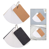 Maxbell Maxbell 4Pcs Index Cards with Ring 400 Sheets Removable Flash Cards with Binder Ring Black Cover