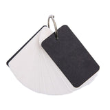 Maxbell Maxbell 4Pcs Index Cards with Ring 400 Sheets Removable Flash Cards with Binder Ring Black Cover