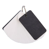 Maxbell Maxbell 4Pcs Index Cards with Ring 400 Sheets Removable Flash Cards with Binder Ring Black Cover