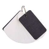 Maxbell Maxbell 4Pcs Index Cards with Ring 400 Sheets Removable Flash Cards with Binder Ring Black Cover