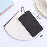 Maxbell Maxbell 4Pcs Index Cards with Ring 400 Sheets Removable Flash Cards with Binder Ring Black Cover