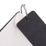 Maxbell Maxbell 4Pcs Index Cards with Ring 400 Sheets Removable Flash Cards with Binder Ring Black Cover