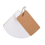 Maxbell Maxbell 4Pcs Index Cards with Ring 400 Sheets Removable Flash Cards with Binder Ring Brown Cover