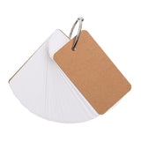 Maxbell Maxbell 4Pcs Index Cards with Ring 400 Sheets Removable Flash Cards with Binder Ring Brown Cover