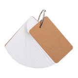 Maxbell Maxbell 4Pcs Index Cards with Ring 400 Sheets Removable Flash Cards with Binder Ring Brown Cover