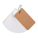 Maxbell Maxbell 4Pcs Index Cards with Ring 400 Sheets Removable Flash Cards with Binder Ring Brown Cover