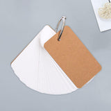Maxbell Maxbell 4Pcs Index Cards with Ring 400 Sheets Removable Flash Cards with Binder Ring Brown Cover