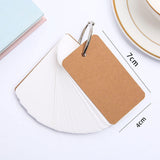 Maxbell Maxbell 4Pcs Index Cards with Ring 400 Sheets Removable Flash Cards with Binder Ring Brown Cover