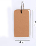 Maxbell Maxbell 4Pcs Index Cards with Ring 400 Sheets Removable Flash Cards with Binder Ring Brown Cover