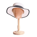 Maxbell Wooden Mannequin Head Stand for Hats Caps Salon Hairdressing Wig Head Holder