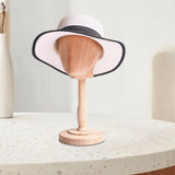 Maxbell Wooden Mannequin Head Stand for Hats Caps Salon Hairdressing Wig Head Holder