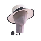 Maxbell Mannequin Head Wall Mount for Hats Caps Prop Rack Shop Wig Head Holder