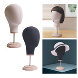 Maxbell Mannequin Head Model Wig Hat Display Holder for Shopping Mall Styling Drying Beige