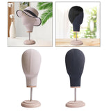 Maxbell Mannequin Head Model Wig Hat Display Holder for Shopping Mall Styling Drying Beige