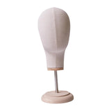 Maxbell Mannequin Head Model Wig Hat Display Holder for Shopping Mall Styling Drying Beige