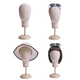 Maxbell Mannequin Head Model Wig Hat Display Holder for Shopping Mall Styling Drying Beige