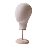 Maxbell Mannequin Head Model Wig Hat Display Holder for Shopping Mall Styling Drying Beige