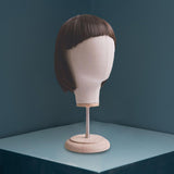 Maxbell Mannequin Head Model Wig Hat Display Holder for Shopping Mall Styling Drying Beige