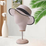 Maxbell Mannequin Head Model Wig Hat Display Holder for Shopping Mall Styling Drying Beige