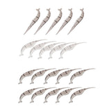 Maxbell Maxbell 10x Kitchen Tool Prawn Shell Removing Gadget Cooking Shrimp Sheller Deveiner Clear and Gray