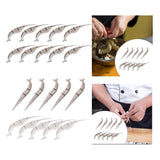 Maxbell Maxbell 10x Kitchen Tool Prawn Shell Removing Gadget Cooking Shrimp Sheller Deveiner Clear and Gray