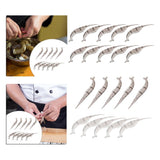 Maxbell Maxbell 10x Kitchen Tool Prawn Shell Removing Gadget Cooking Shrimp Sheller Deveiner Clear and Gray