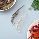 Maxbell Maxbell 10x Kitchen Tool Prawn Shell Removing Gadget Cooking Shrimp Sheller Deveiner Clear and Gray