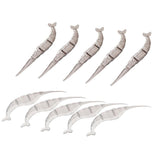 Maxbell Maxbell 10x Kitchen Tool Prawn Shell Removing Gadget Cooking Shrimp Sheller Deveiner Clear and Gray