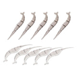 Maxbell Maxbell 10x Kitchen Tool Prawn Shell Removing Gadget Cooking Shrimp Sheller Deveiner Clear and Gray
