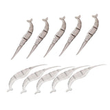 Maxbell Maxbell 10x Kitchen Tool Prawn Shell Removing Gadget Cooking Shrimp Sheller Deveiner Clear and Gray