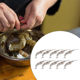 Maxbell Maxbell 10x Kitchen Tool Prawn Shell Removing Gadget Cooking Shrimp Sheller Deveiner Gray