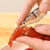 Maxbell Maxbell 10x Kitchen Tool Prawn Shell Removing Gadget Cooking Shrimp Sheller Deveiner Gray