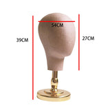 Maxbell Mannequin Head Stand for Hats Caps Storage Display Headdress Wig Head Holder Golden