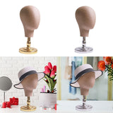 Maxbell Mannequin Head Stand for Hats Caps Storage Display Headdress Wig Head Holder Golden