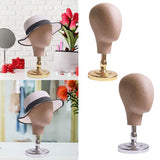 Maxbell Maxbell Mannequin Head Stand for Hats Caps Storage Display Headdress Wig Head Holder Golden