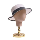 Maxbell Mannequin Head Stand for Hats Caps Storage Display Headdress Wig Head Holder Golden