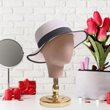 Maxbell Maxbell Mannequin Head Stand for Hats Caps Storage Display Headdress Wig Head Holder Golden