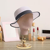 Maxbell Mannequin Head Stand for Hats Caps Storage Display Headdress Wig Head Holder Golden