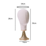 Maxbell 54cm Mannequin Head Model Hat Display Stand for Professional or Personal Use Gold Base