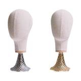 Maxbell 54cm Mannequin Head Model Hat Display Stand for Professional or Personal Use Gold Base