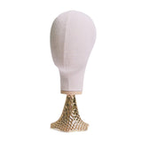 Maxbell 54cm Mannequin Head Model Hat Display Stand for Professional or Personal Use Gold Base