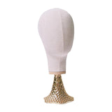 Maxbell 54cm Mannequin Head Model Hat Display Stand for Professional or Personal Use Gold Base