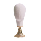 Maxbell 54cm Mannequin Head Model Hat Display Stand for Professional or Personal Use Gold Base